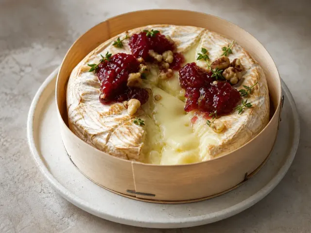 Camembert pieczony z żurawiną