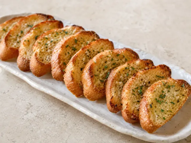 Grzanki czosnkowe z parmezanem