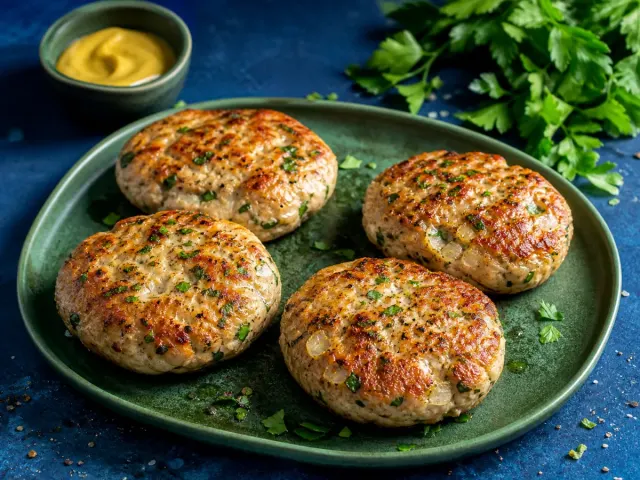 Indycze burgery z ziołami