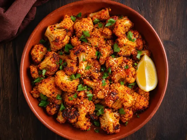 Pieczony kalafior harissa