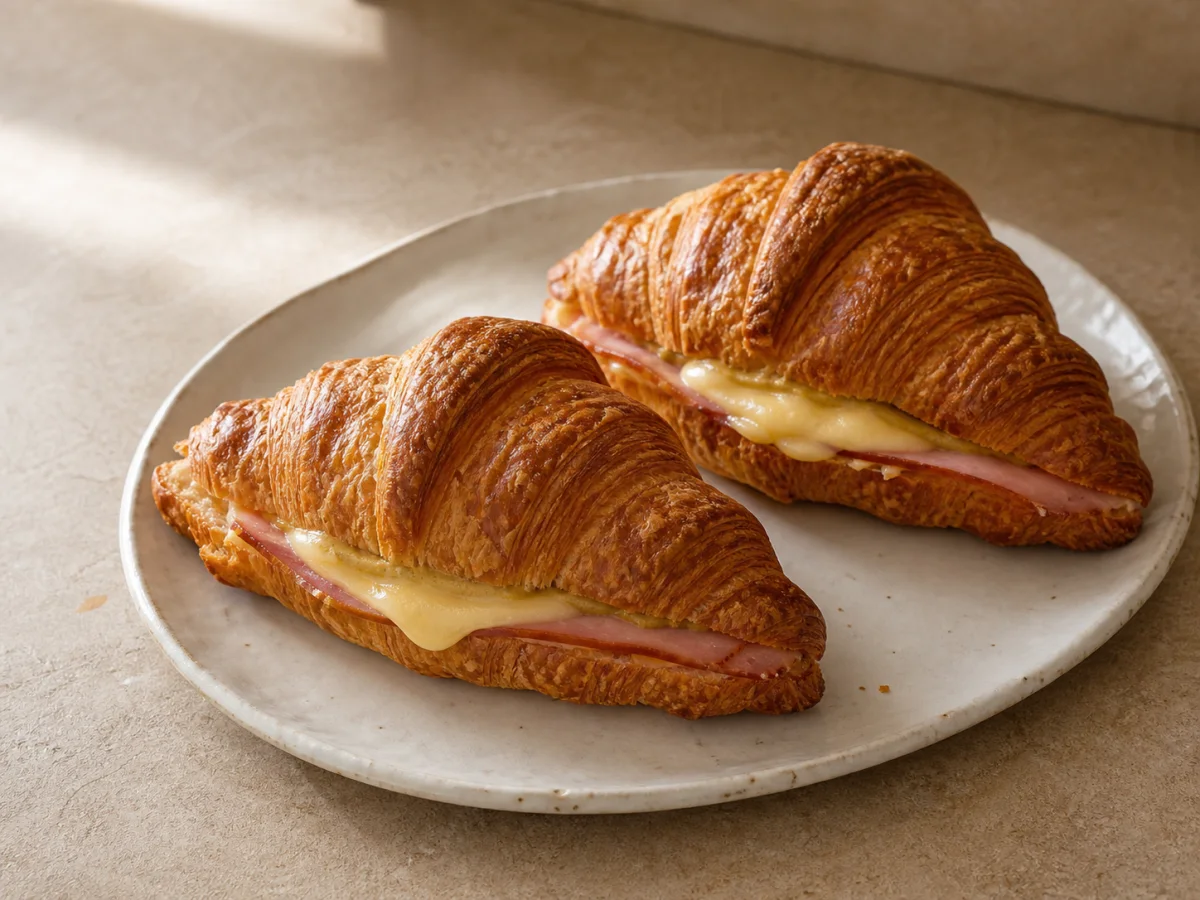 Croissanty z szynką i serem przygotowane w air fryerze