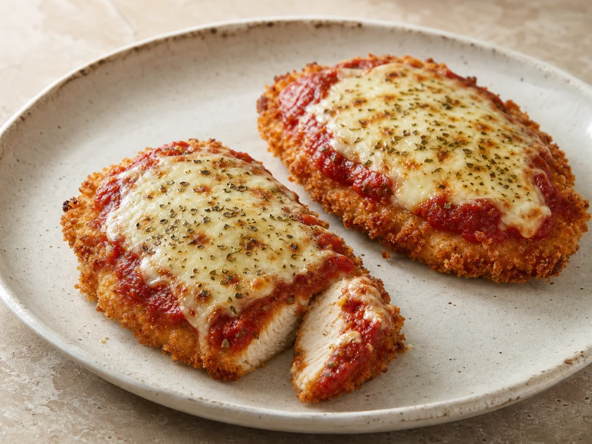 Kurczak parmigiana z mozzarellą przygotowane w air fryerze