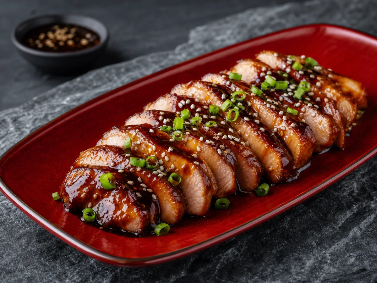 Polędwiczki wieprzowe teriyaki przygotowane w air fryerze